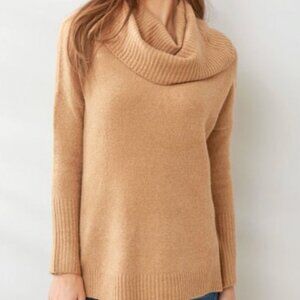 French Connection Camel Cowl Neck Sweater - Small